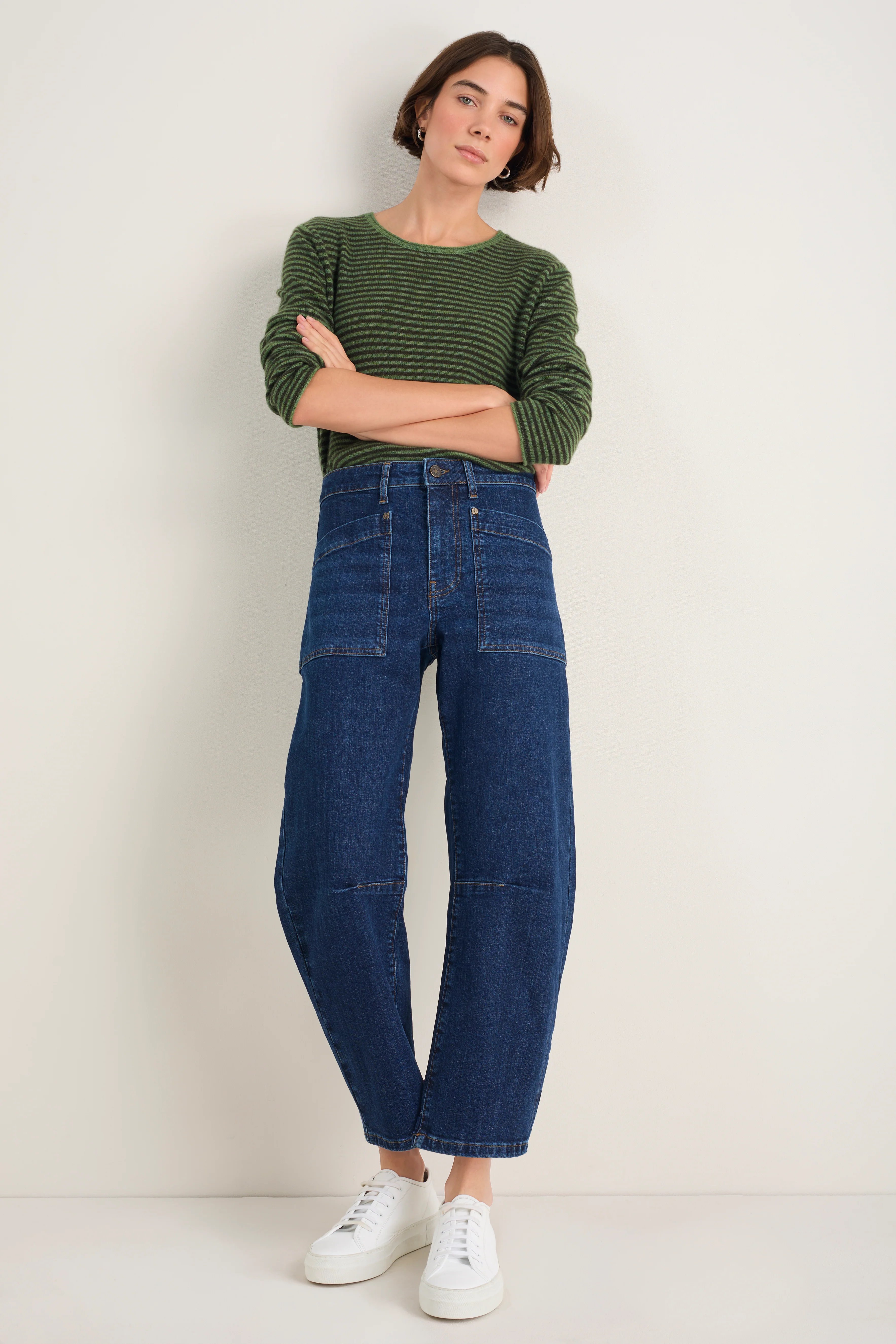 Paloma Horseshoe Jean - Mid Wash