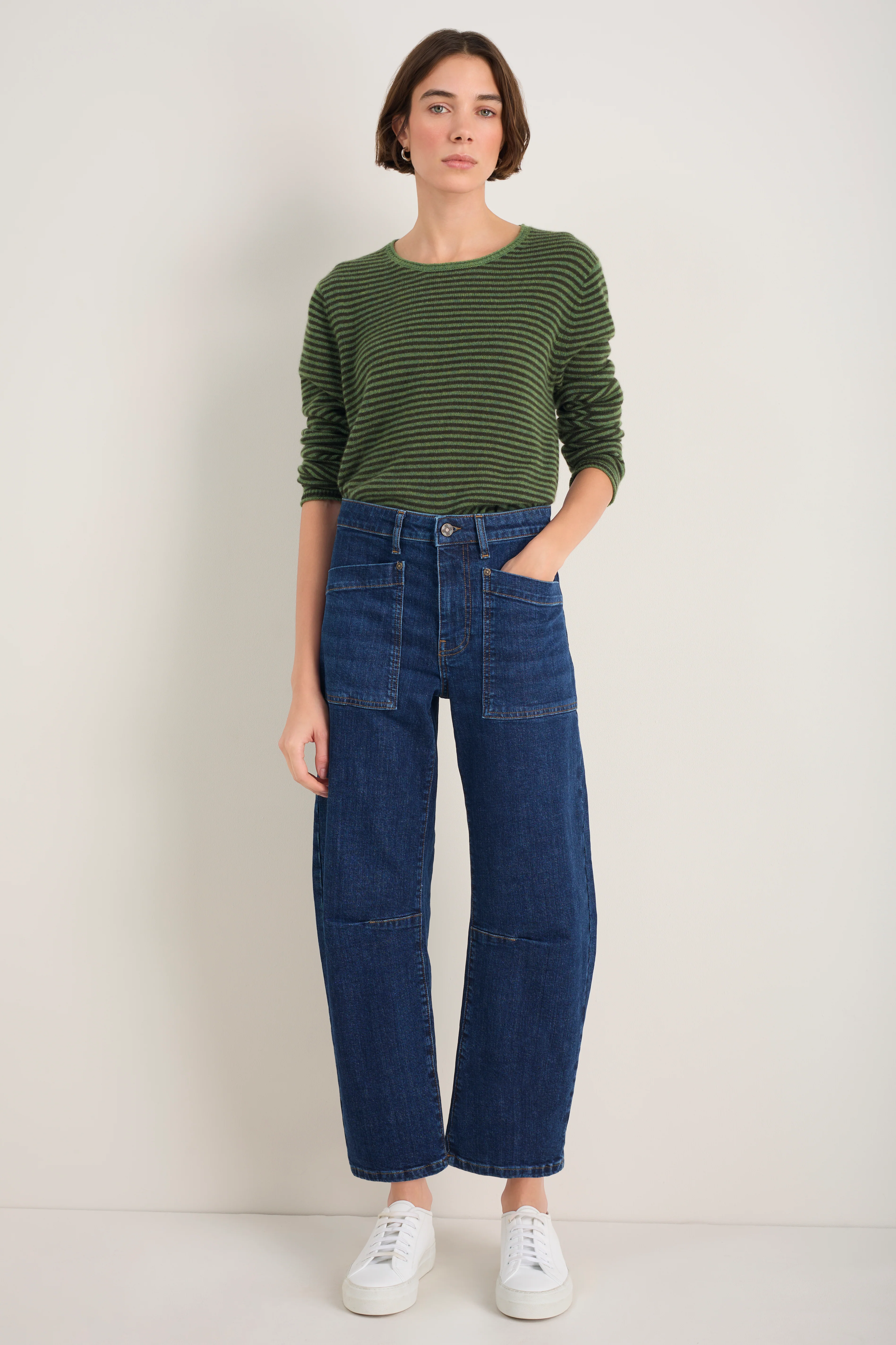 Paloma Horseshoe Jean - Mid Wash - Image 4