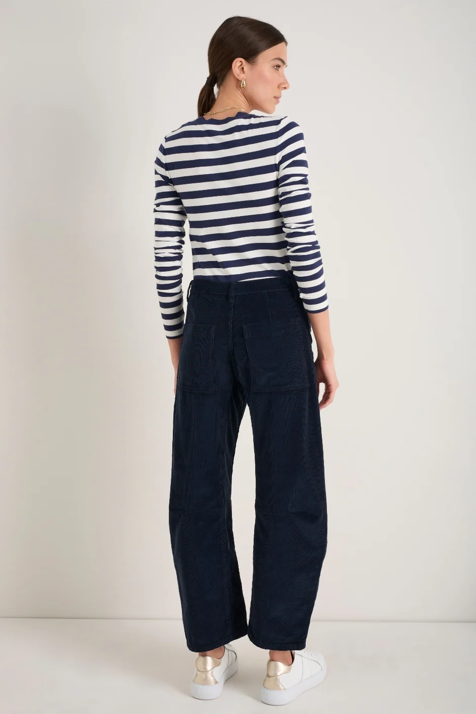 Paloma Horseshoe Pin Cord Trouser - Midnight - Image 5