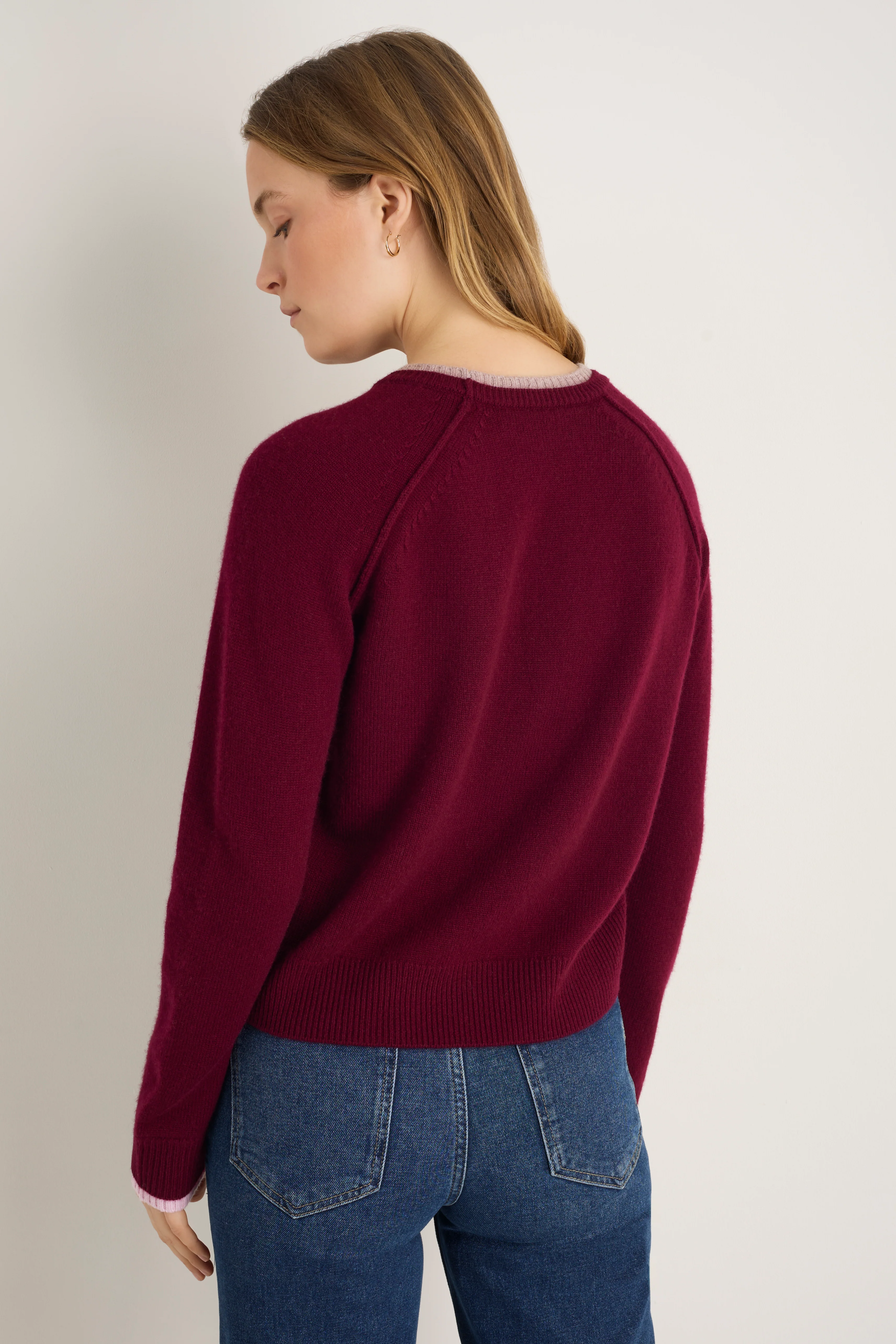 Pandora Jumper - Merlot/Oat/Blossom Pink - Image 3