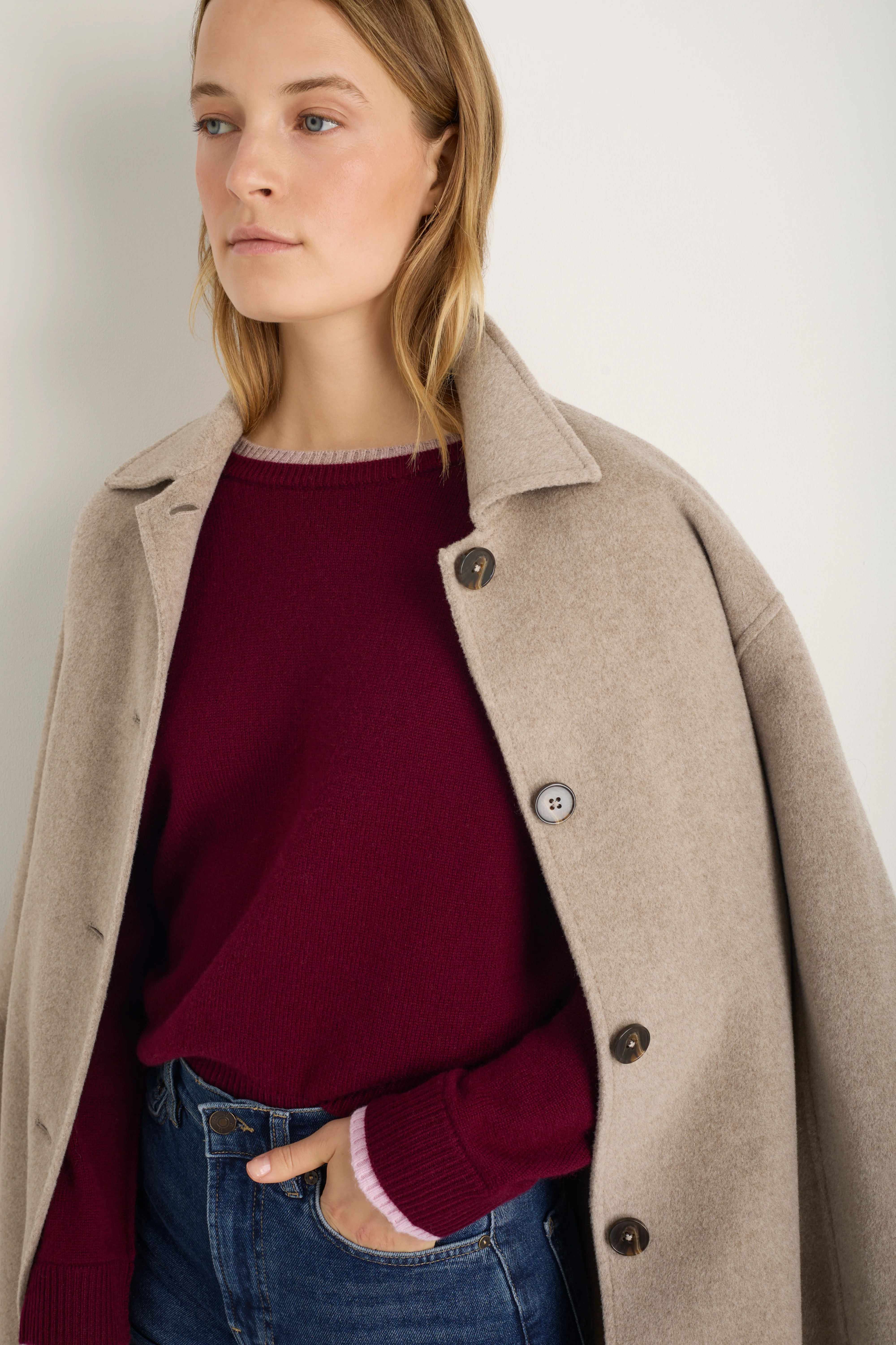 Pandora Jumper - Merlot/Oat/Blossom Pink - Image 4