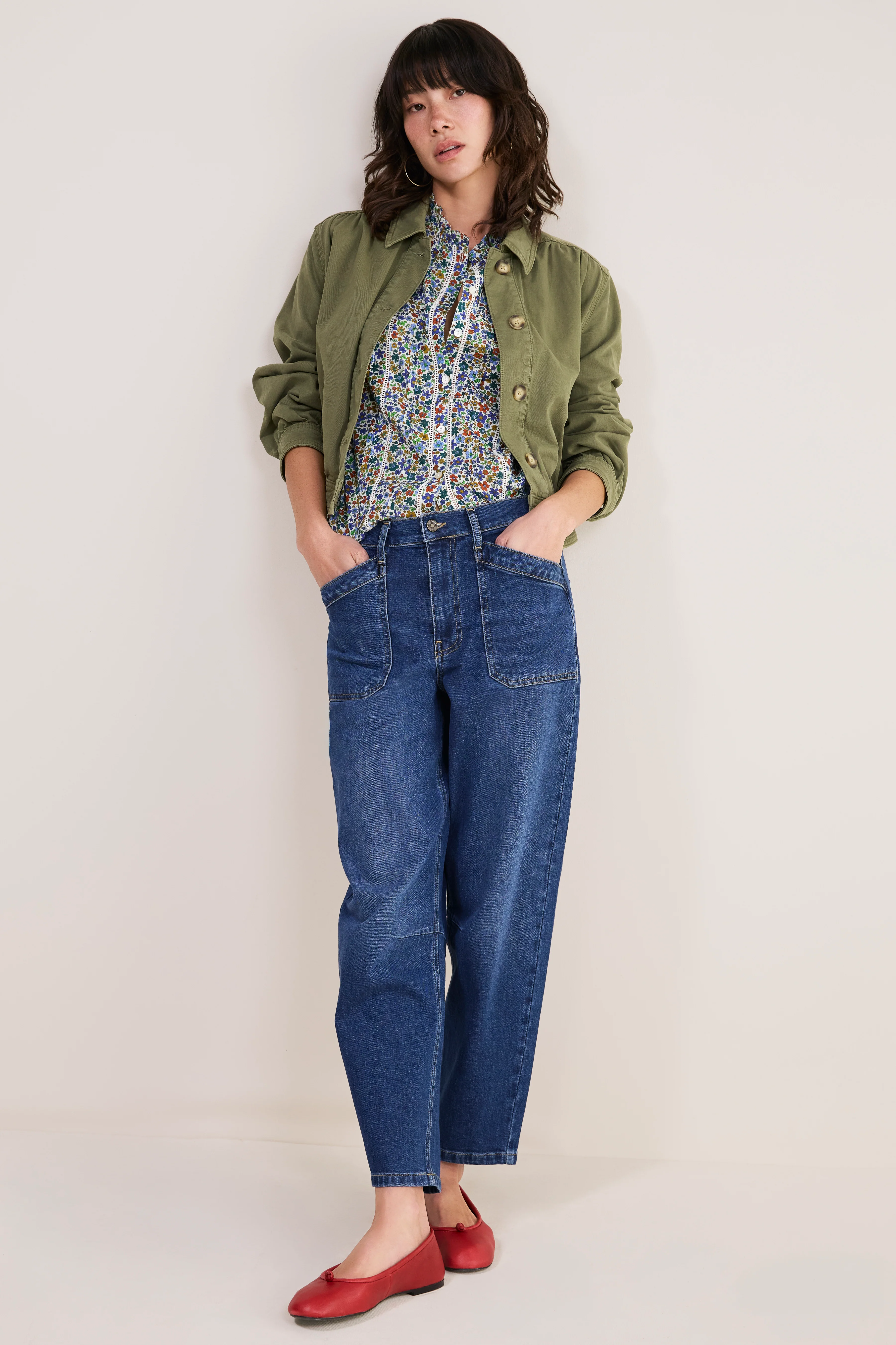 Pansy Pintuck Blouse - Multi Meadow Garden - Image 6