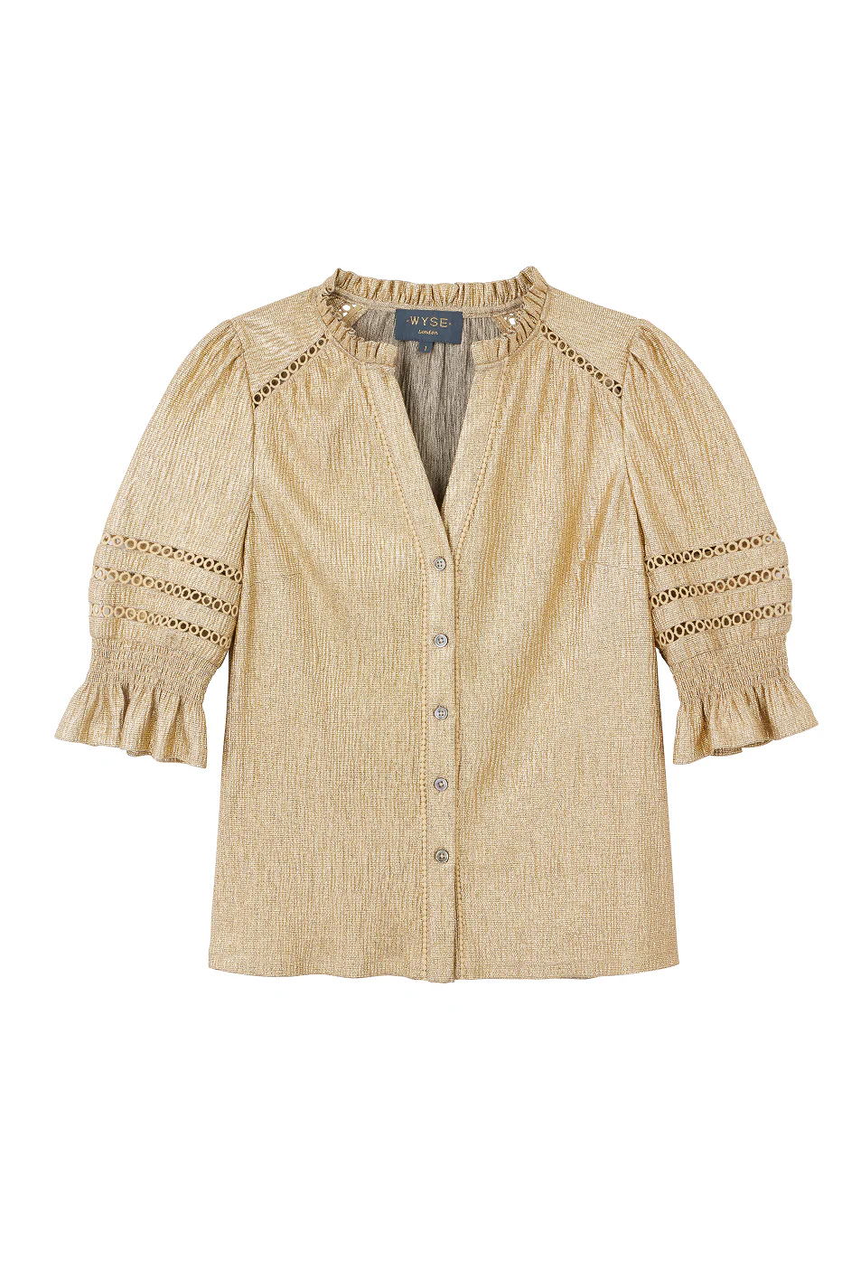 Parker Metallic Blouse - Gold - Image 4