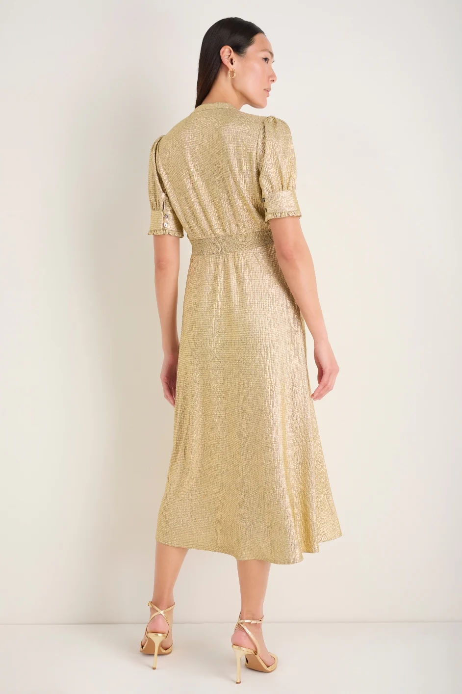 Paulina Dress - Gold Metallic - Image 4