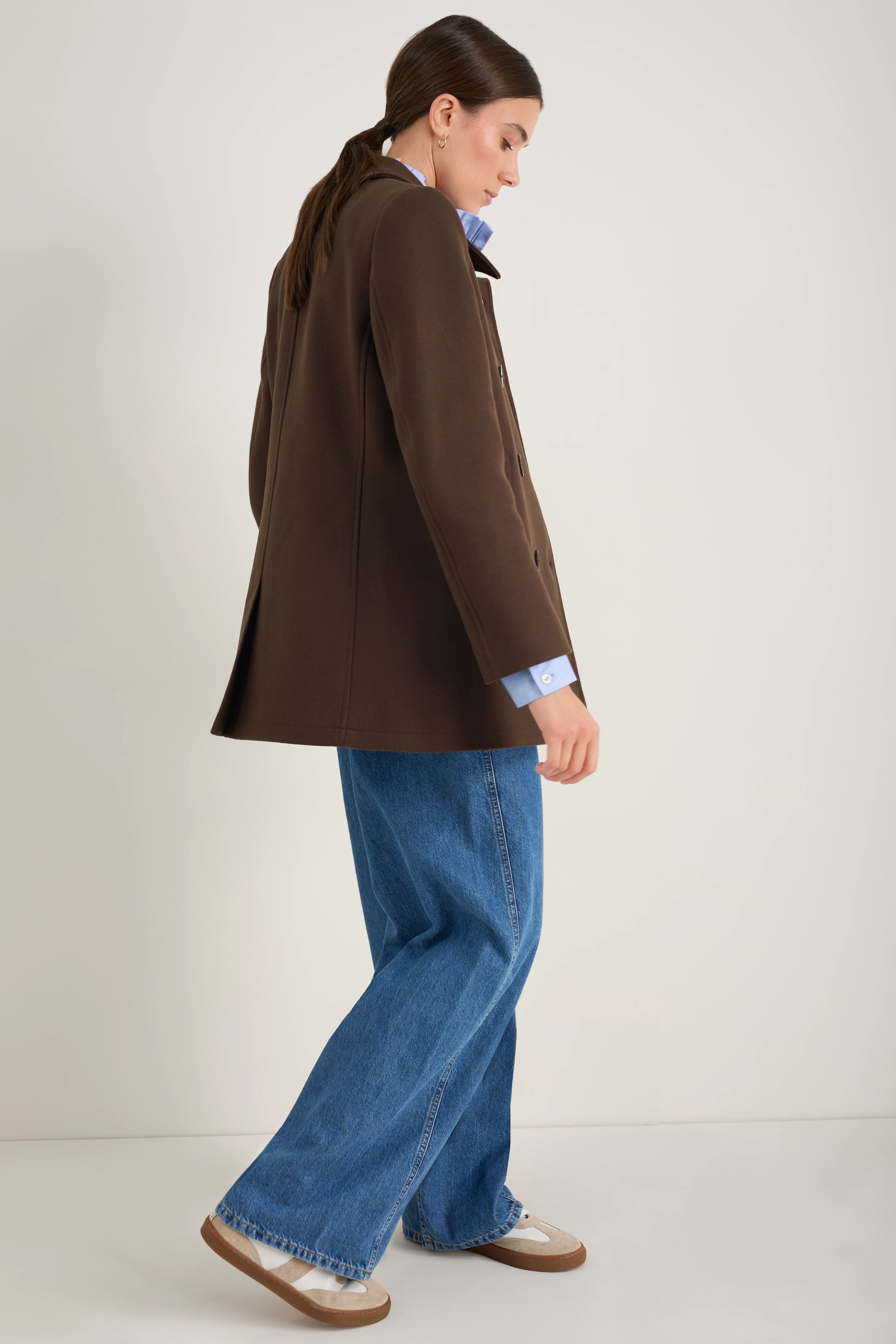 Philippa Pea Coat - Cocoa - Image 5