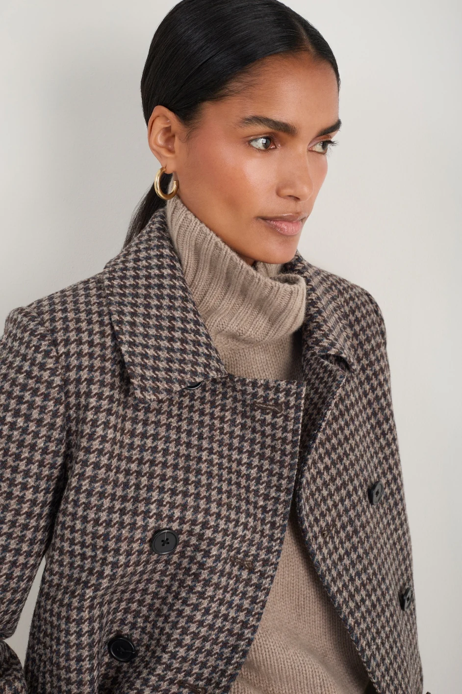 Philippa Pea Coat - Dogtooth - Image 4