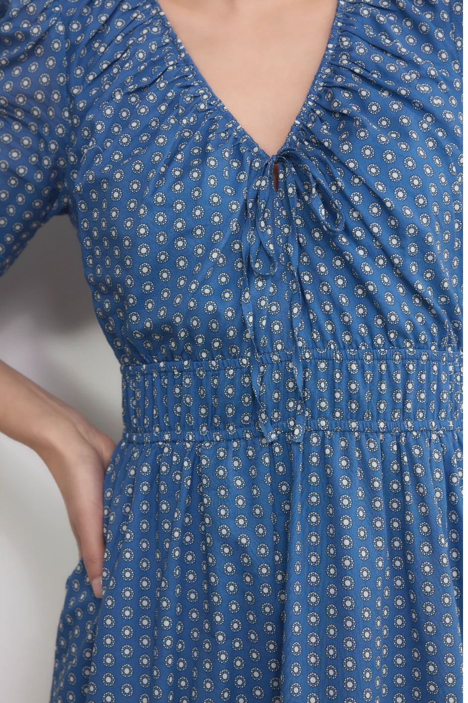 Piper Dress - Chambray Geo Stamp - Image 2