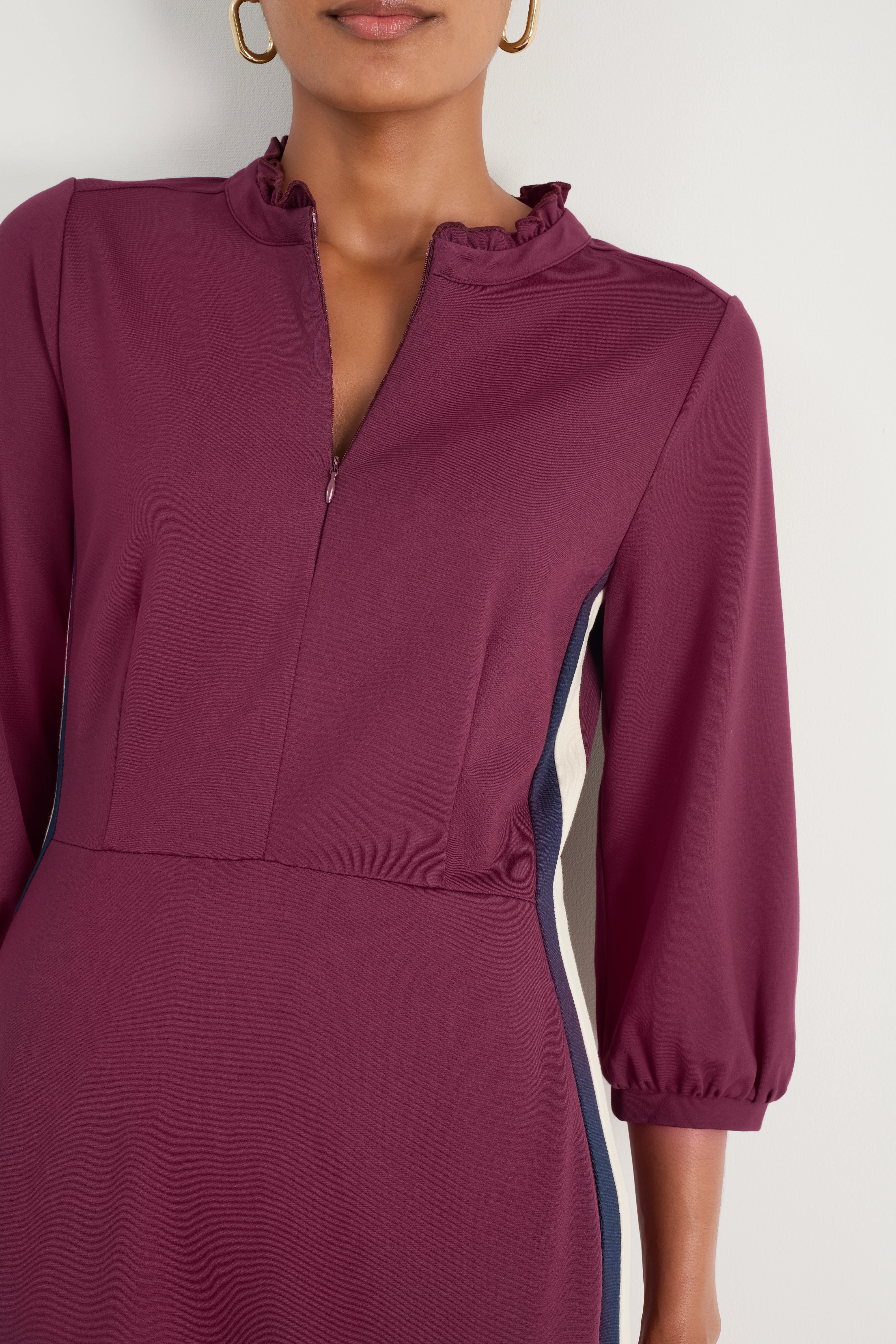 Pippa Ponte Dress - Deep Fig - Image 5