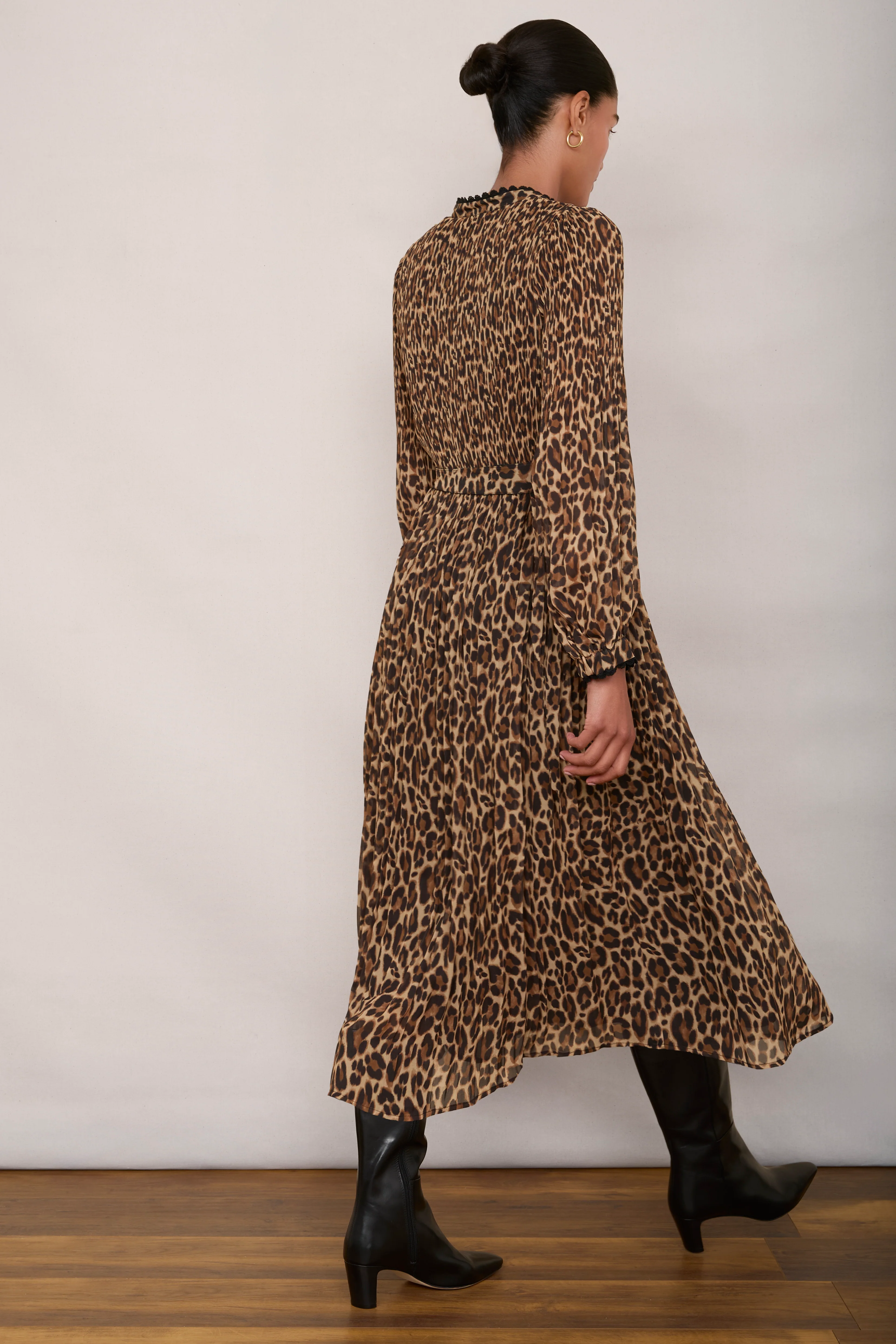 Posey Plisse Dress - Leopard - Image 8