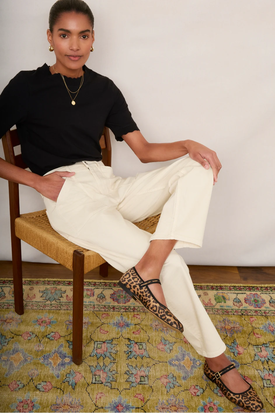 Rae Straight Leg Jean - Ecru - Image 4
