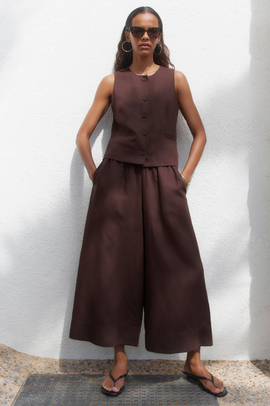 Raya Waistcoat - Cocoa - Image 2