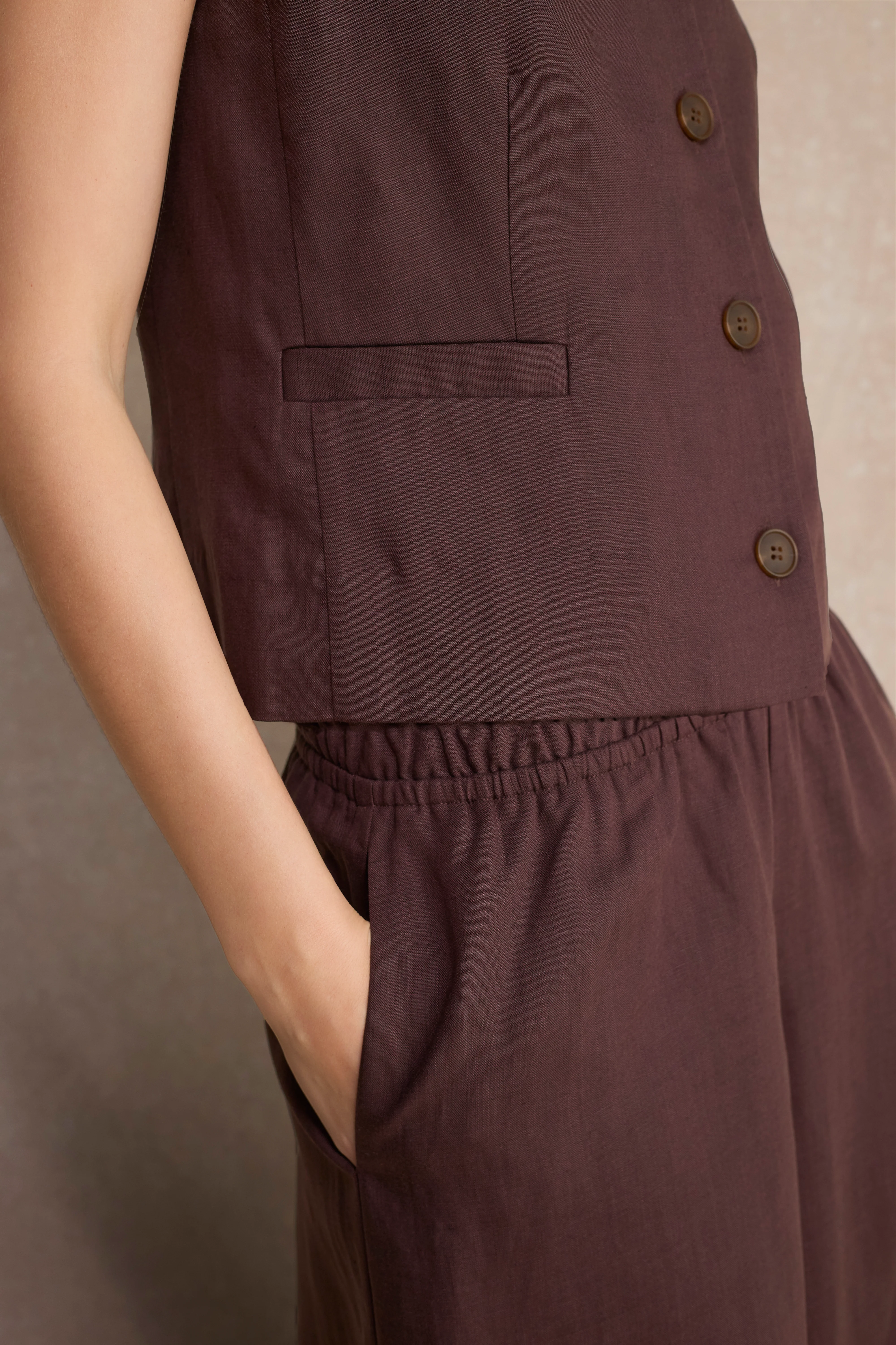 Raya Waistcoat - Cocoa - Image 6
