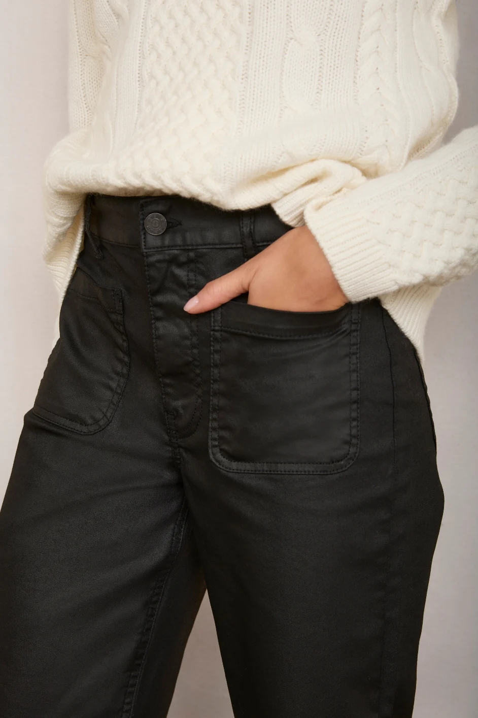 Jules Coated Jean - Black - Image 3
