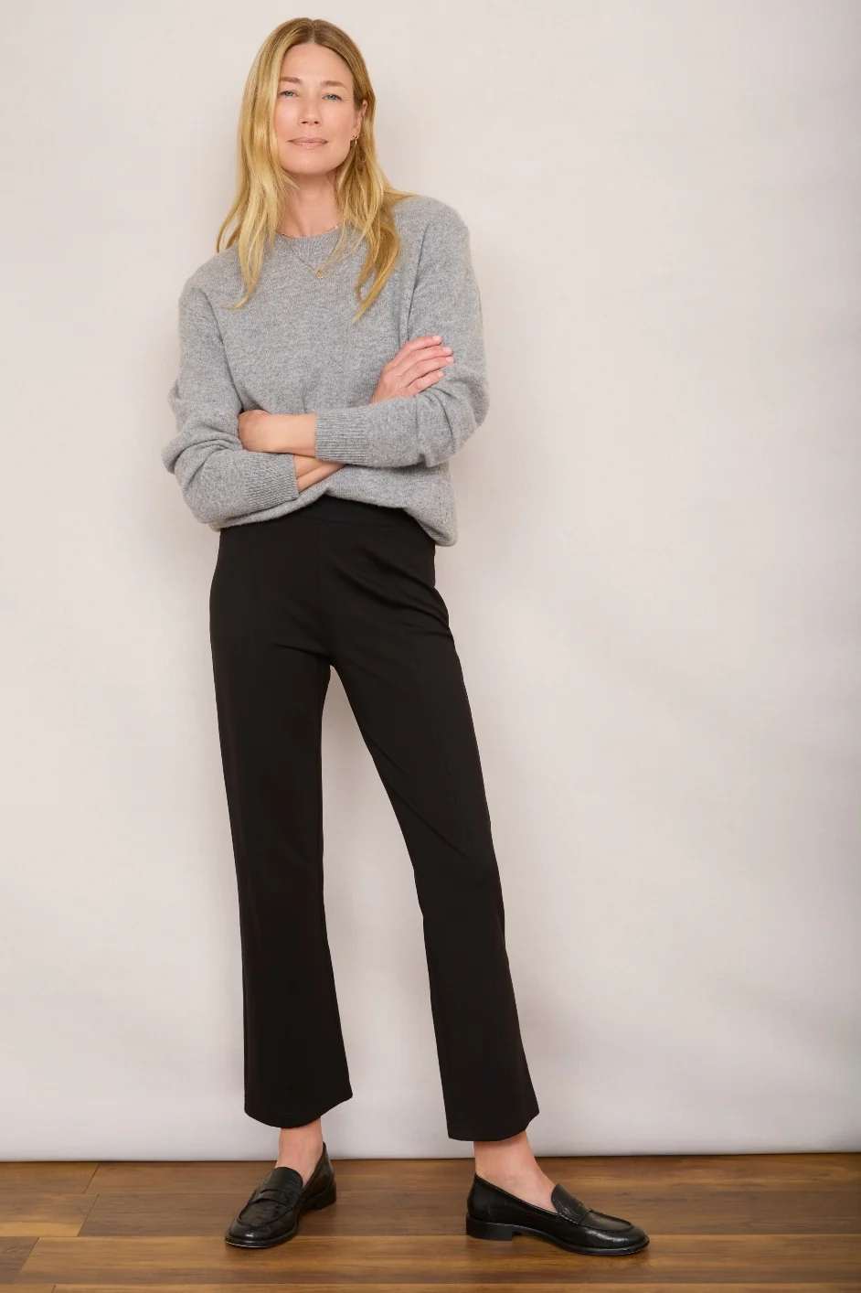 Rosa Ponte Kickflare Trouser - Black