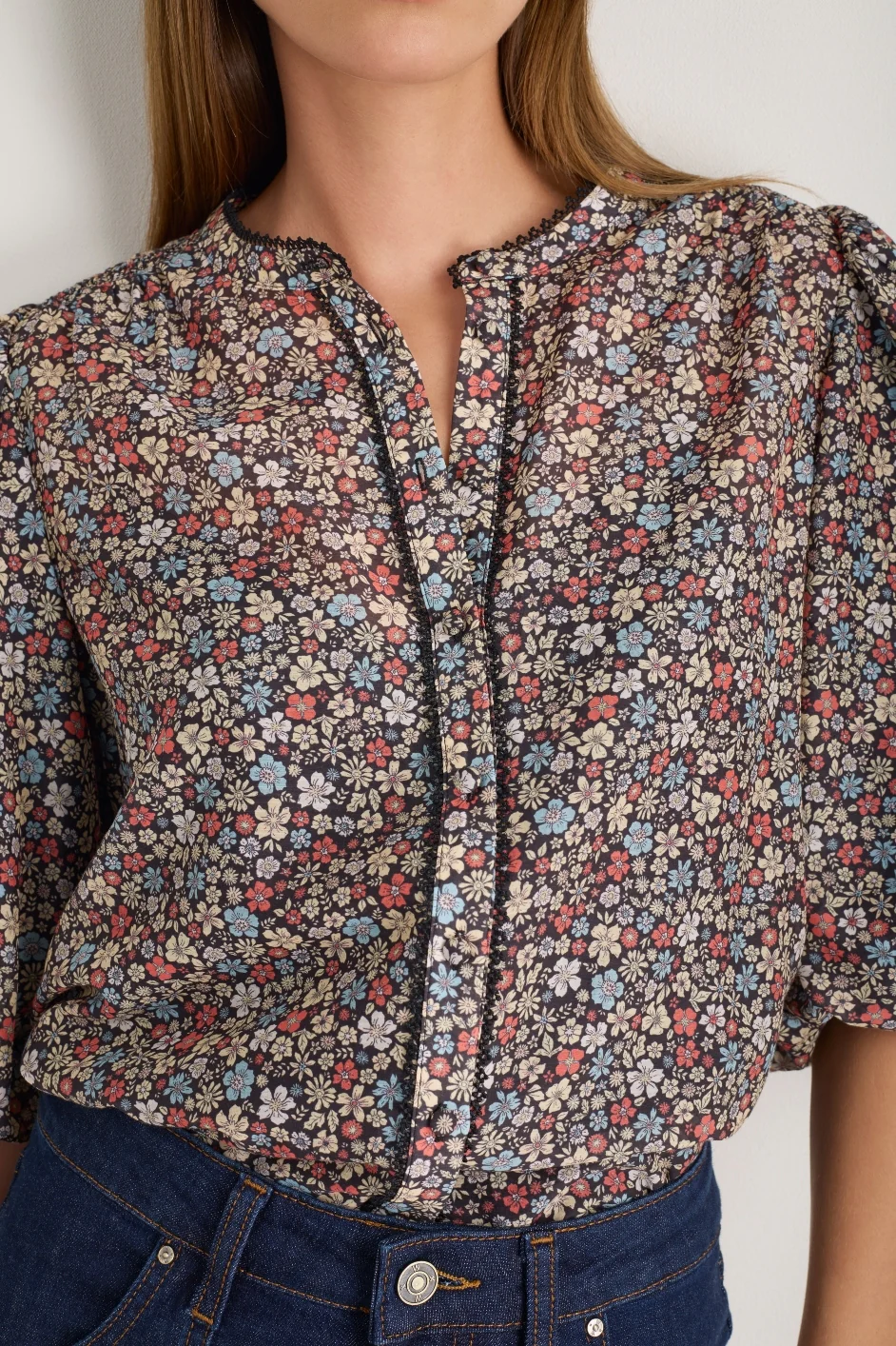Rosalie Top - Retro Floral - Image 2