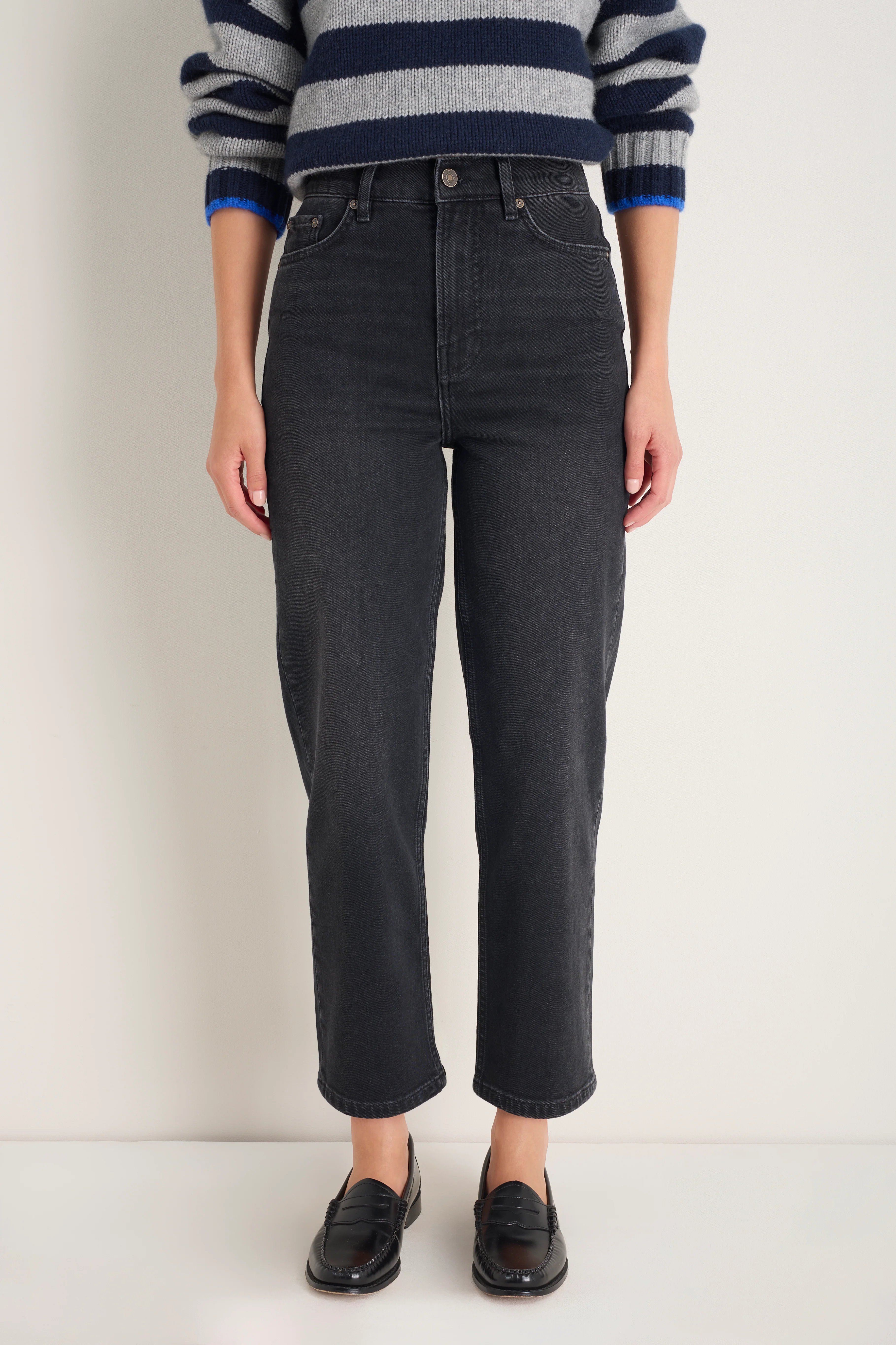 Saffie Straight Leg Jean - Washed Black - Image 3