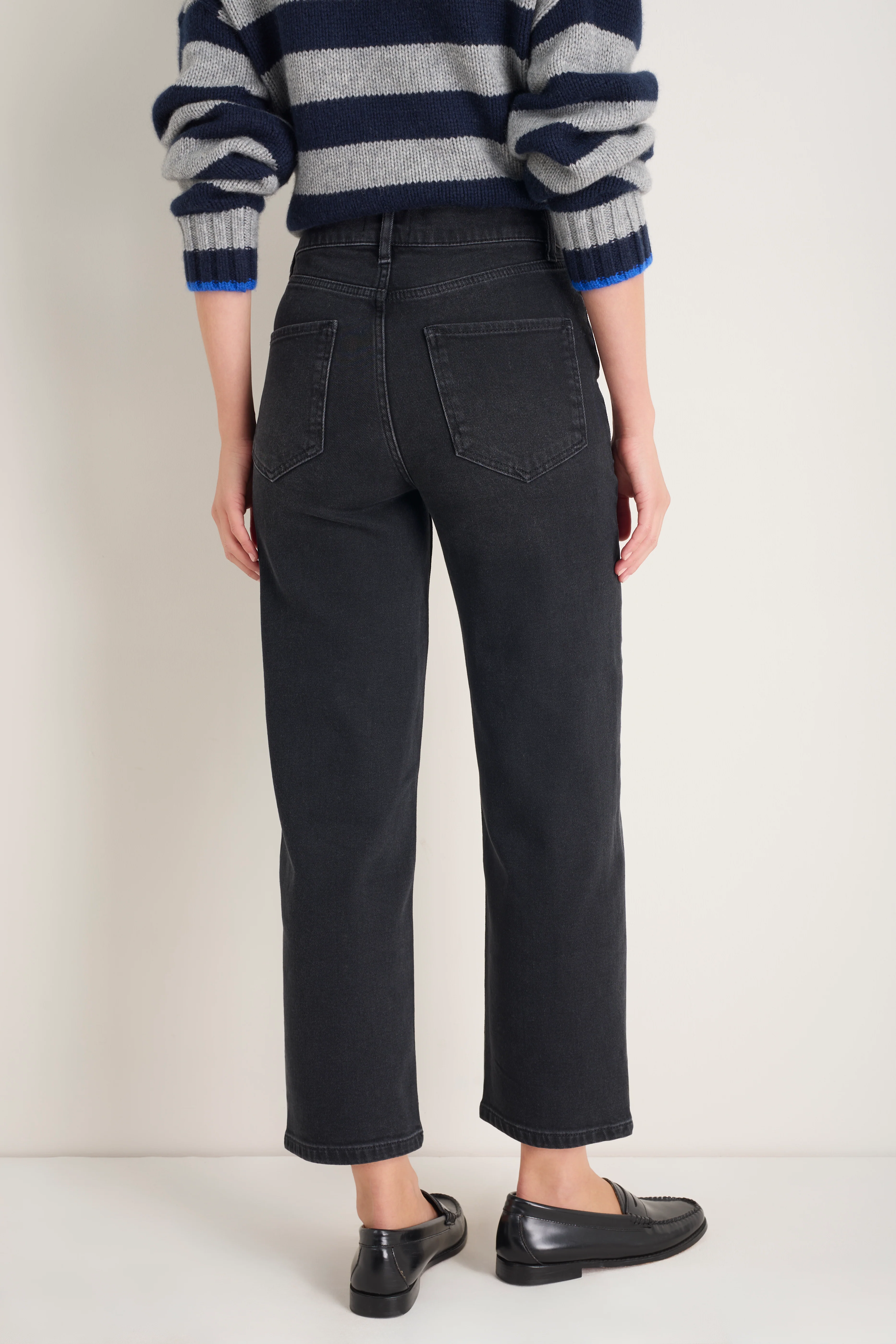 Saffie Straight Leg Jean - Washed Black - Image 4
