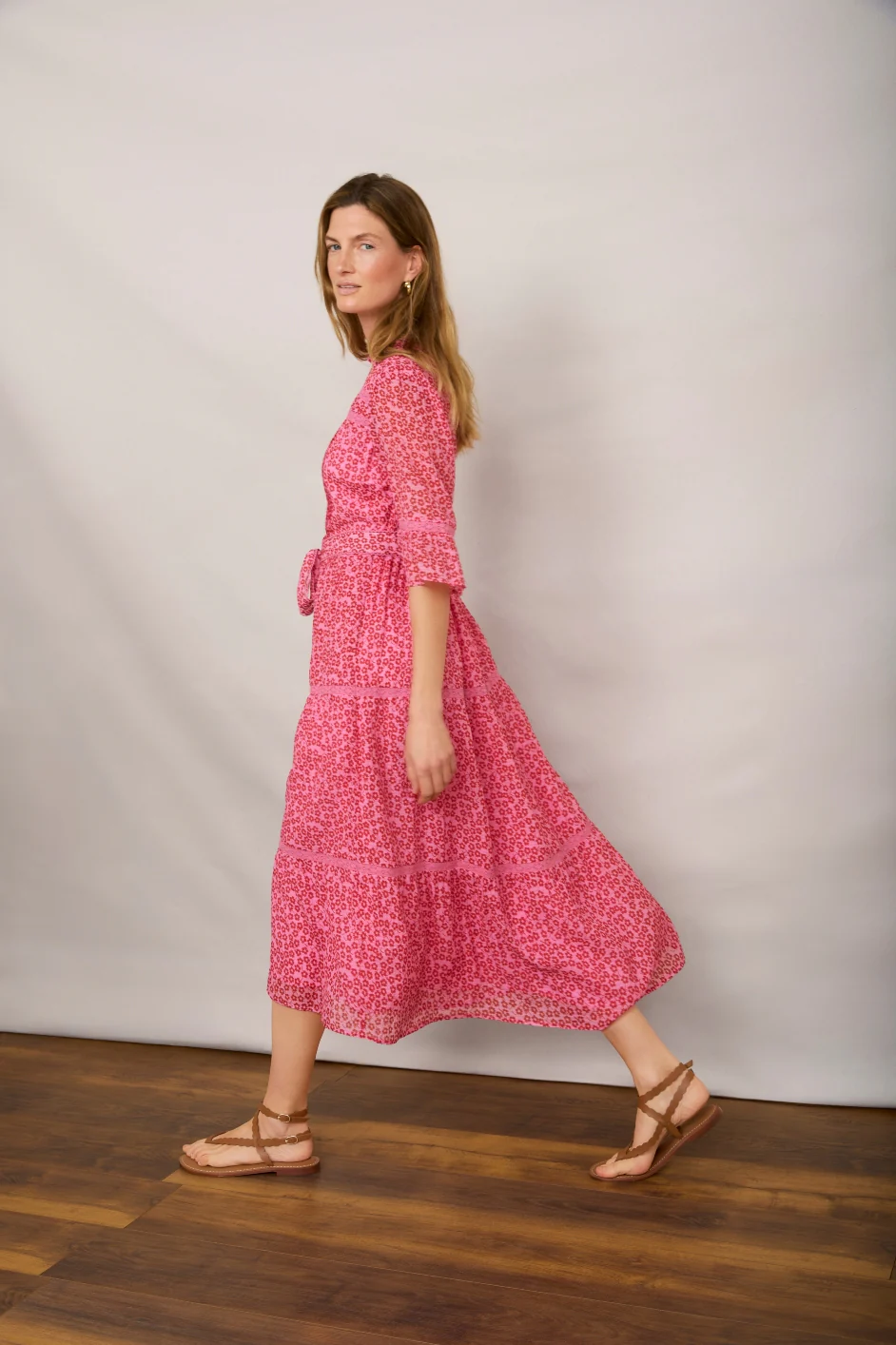 Samara Dress - Candy Pink Daisy Floral - Image 4