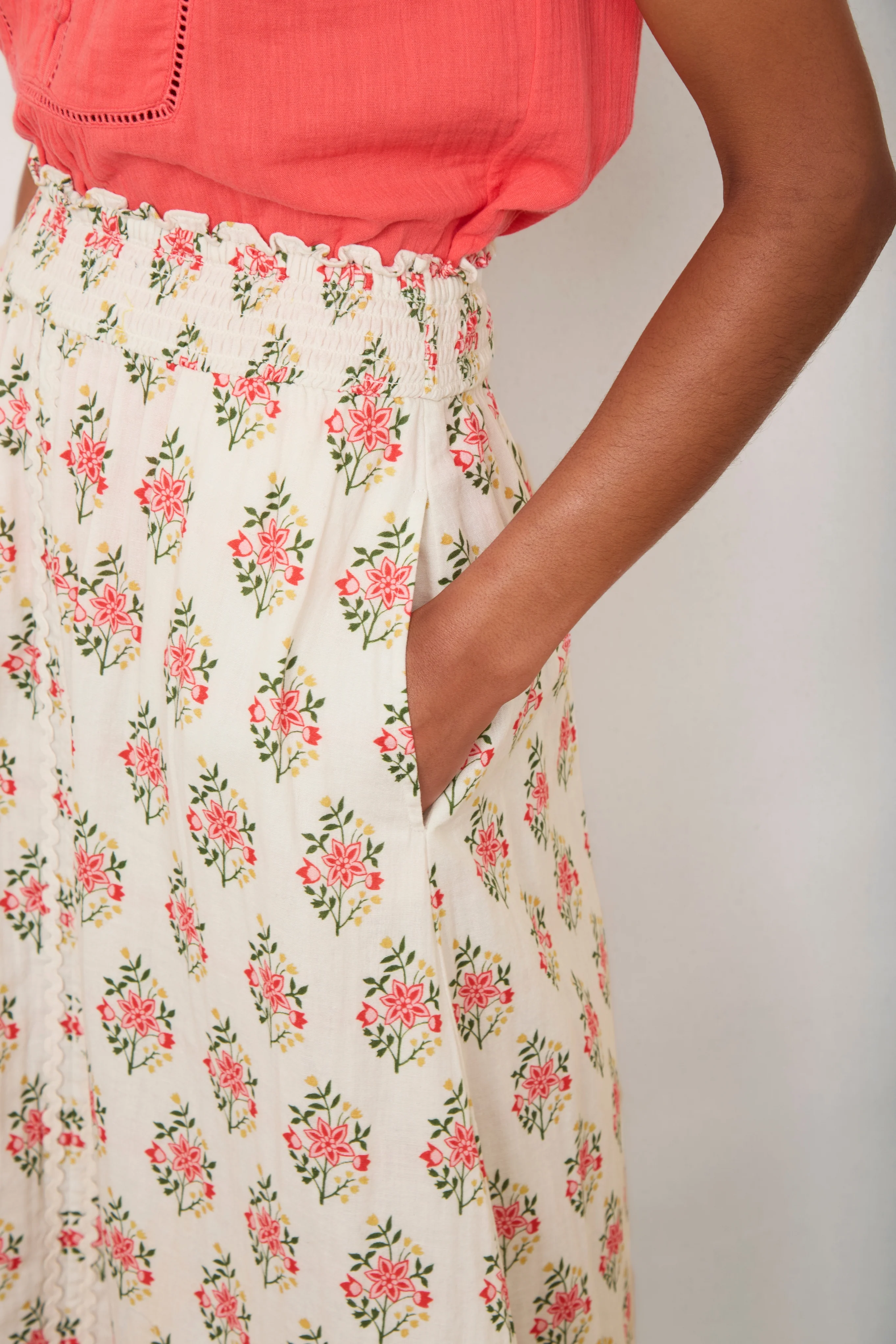 Sophia Skirt - Ivory Woodblock - Image 3