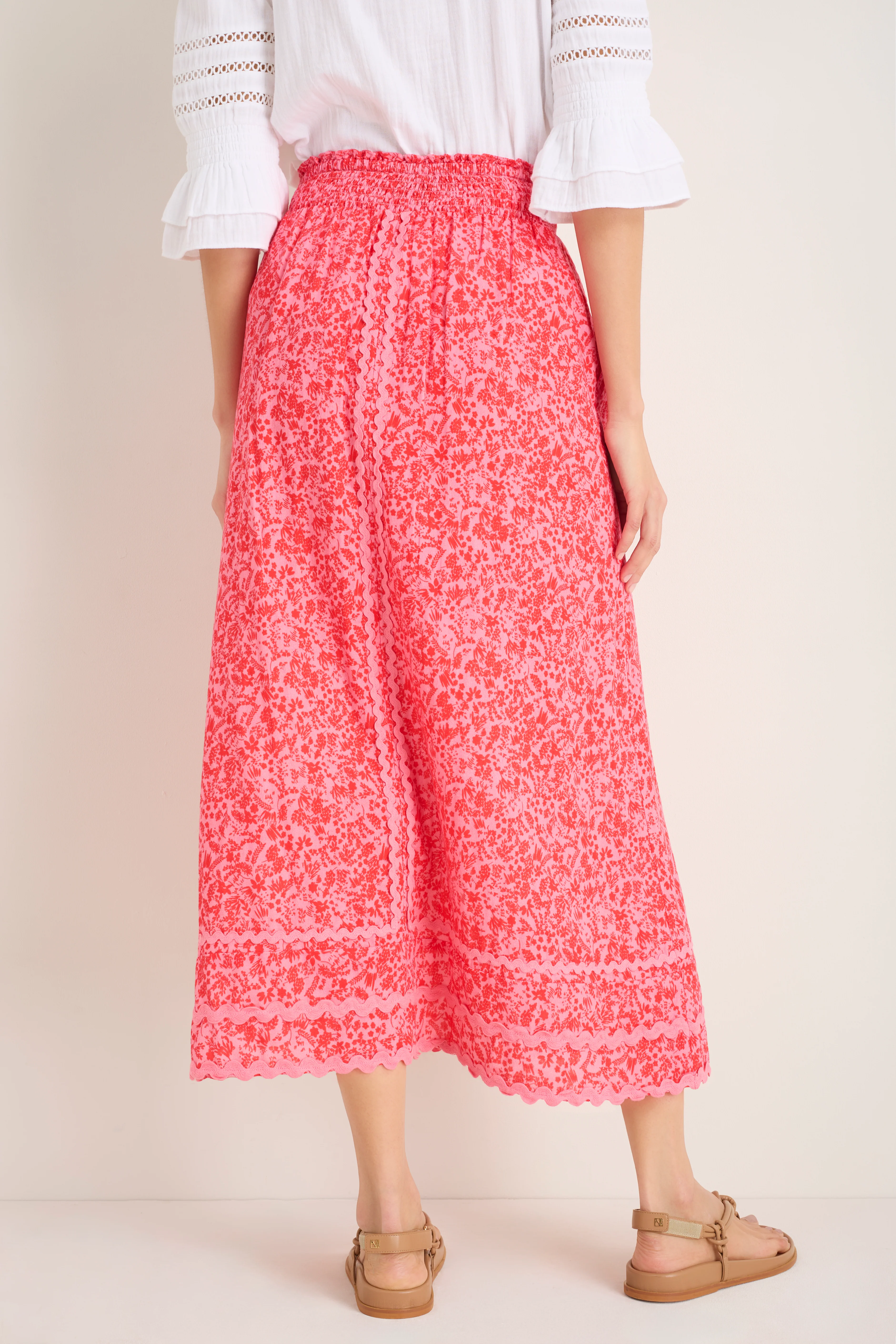 Sophia Skirt - Perfect Pink Daisy Floral - Image 5