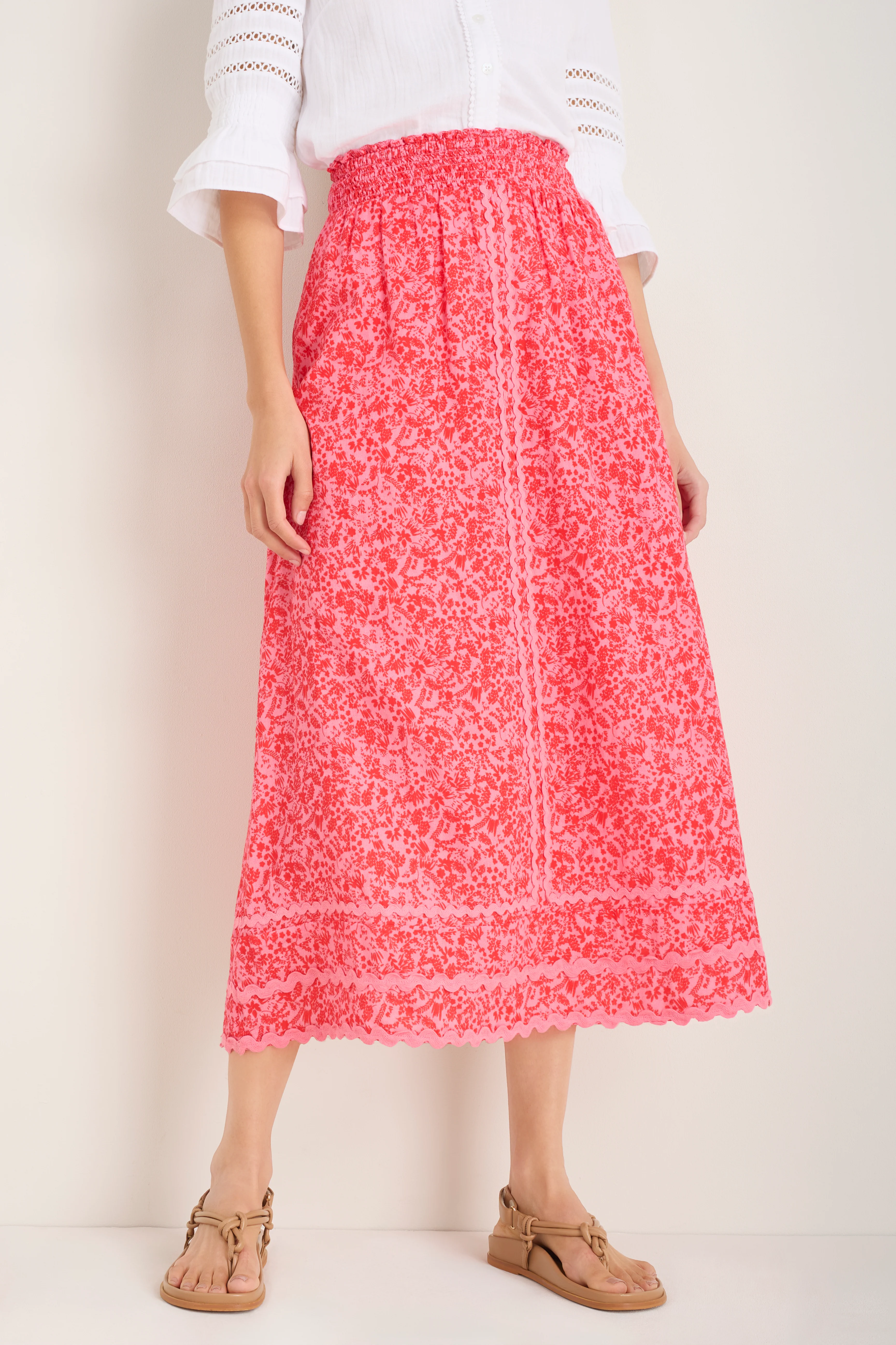 Sophia Skirt - Perfect Pink Daisy Floral - Image 7