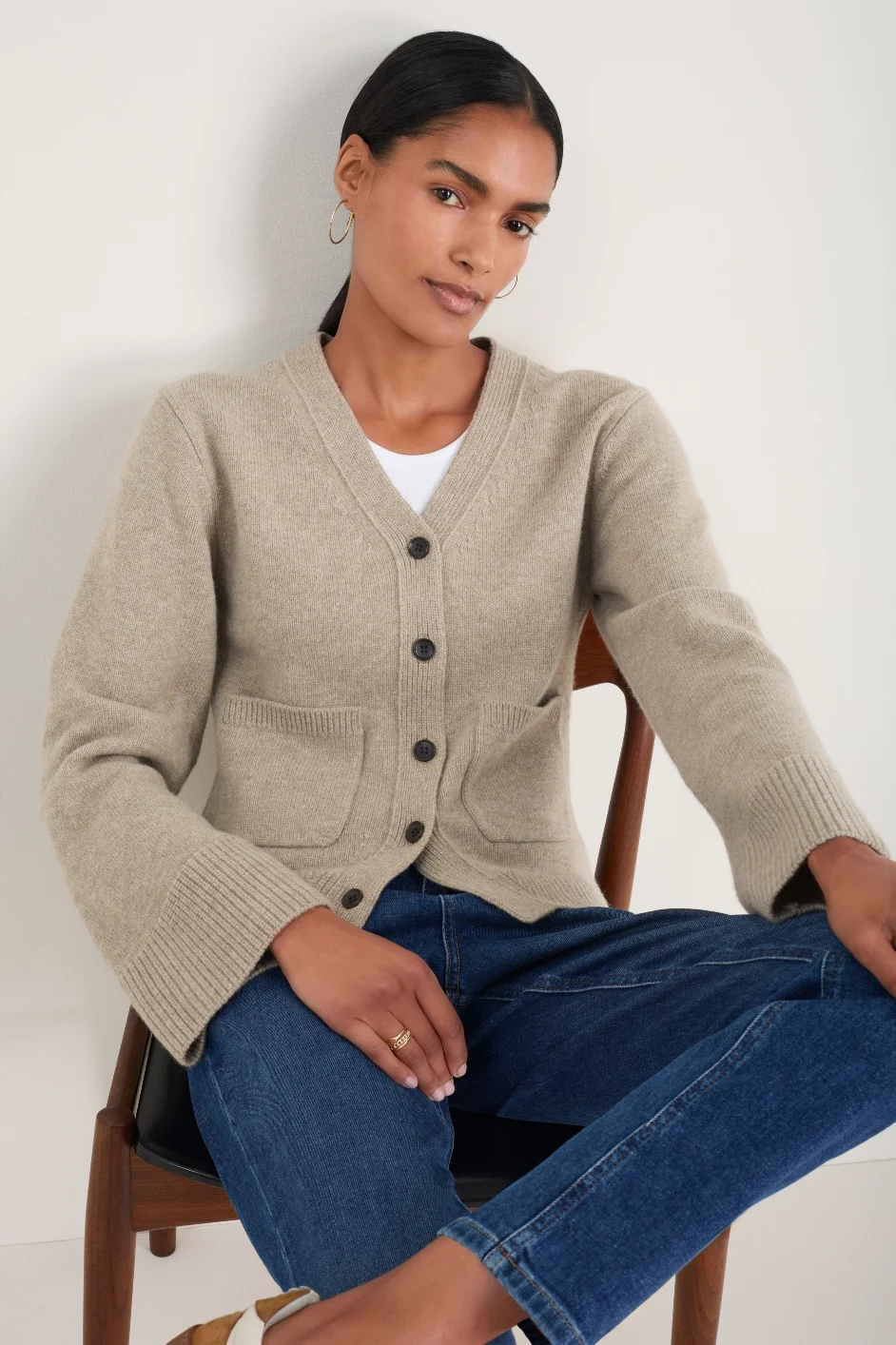 Suri Cardigan - Oat Melange - Image 3