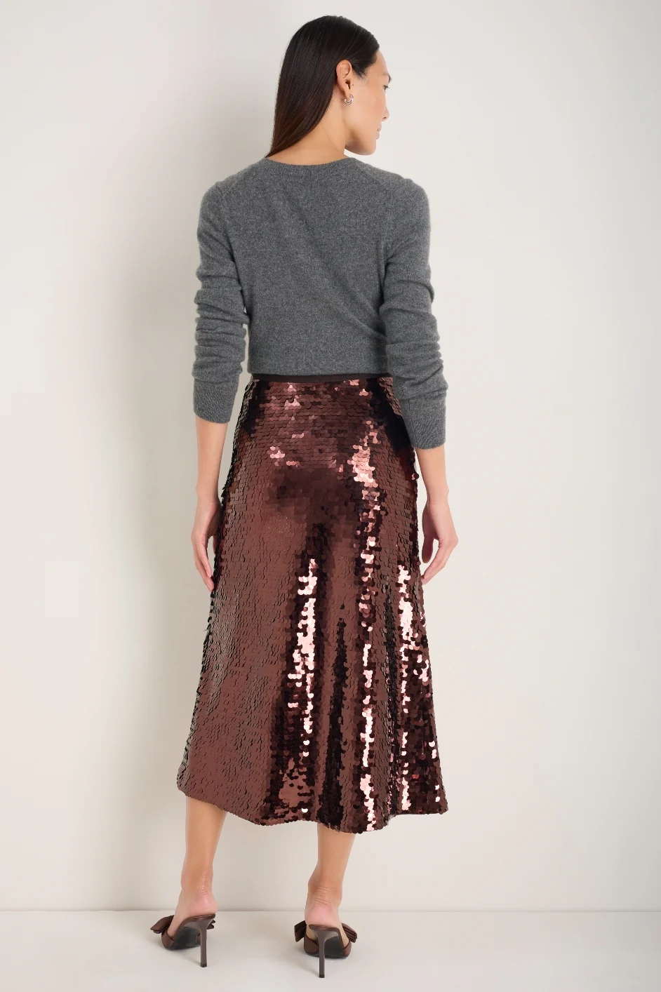 Suzy Sequin Skirt - Cocoa - Image 4