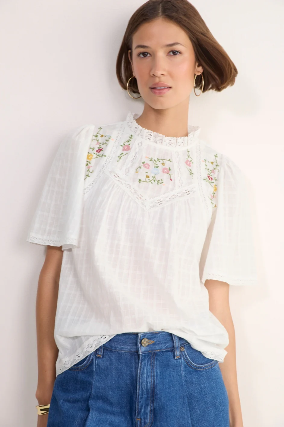 Sylvie Top - Ivory Embroidery - Image 2
