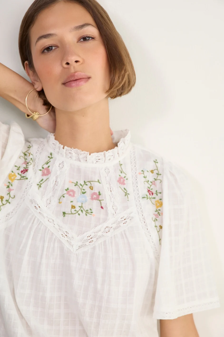 Sylvie Top - Ivory Embroidery - Image 6