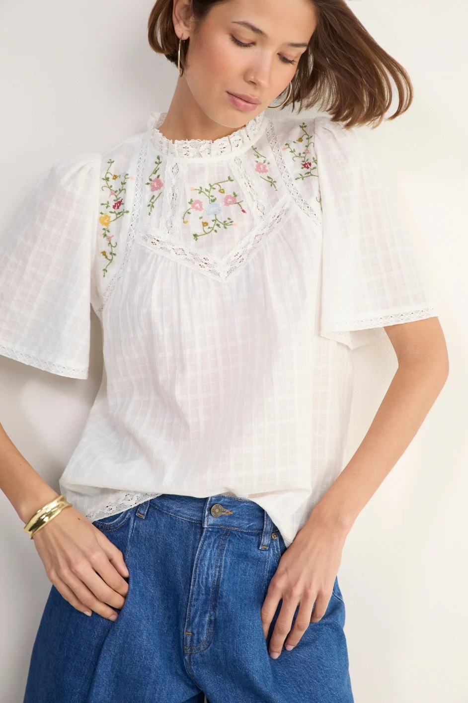 Sylvie Top - Ivory Embroidery - Image 8
