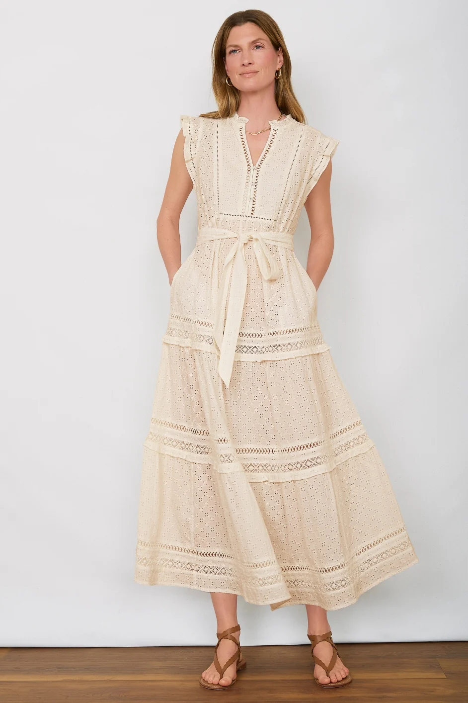 Talya Dress - Ecru Broderie