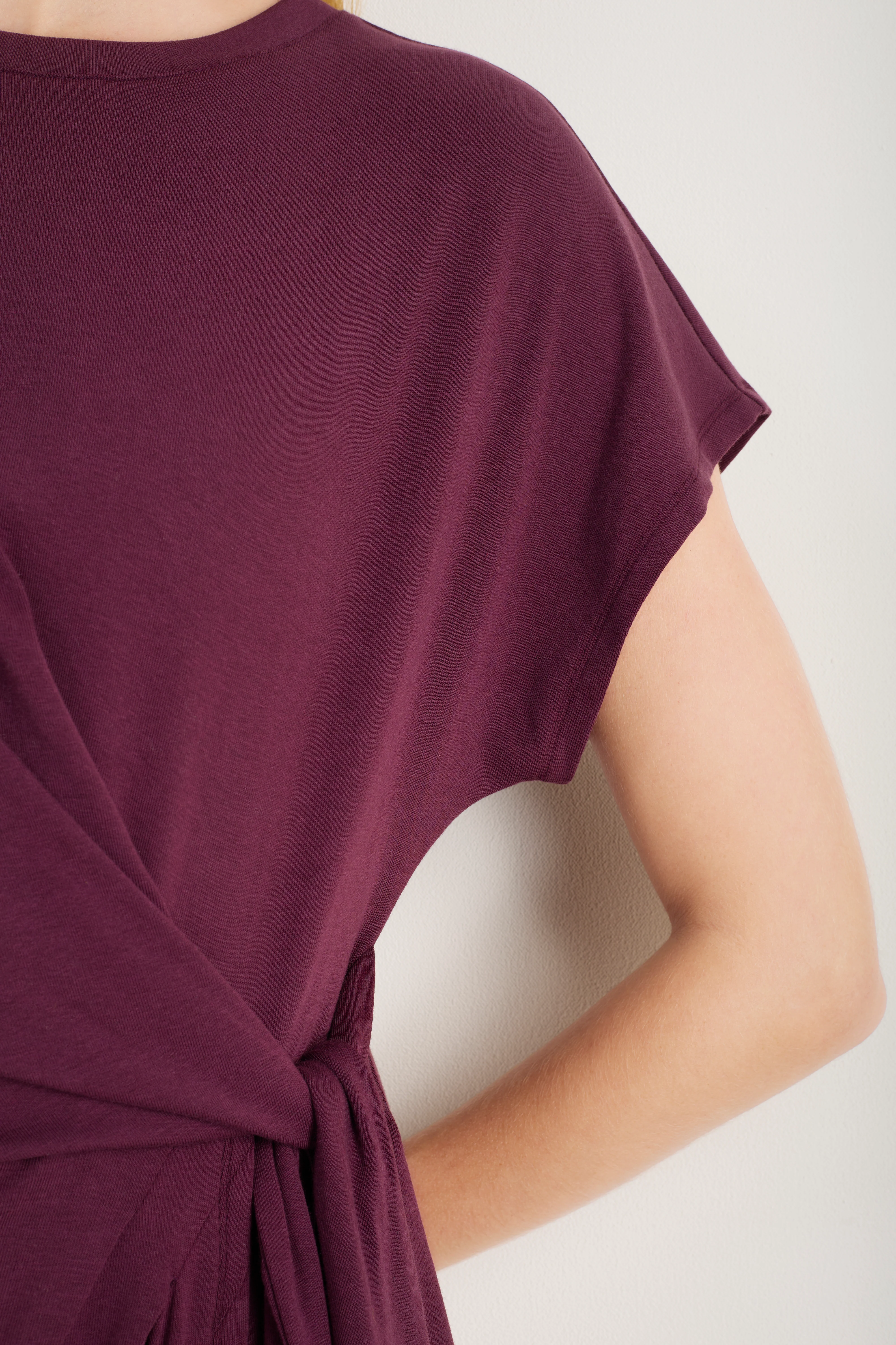 Tia Jersey Dress - Plum - Image 2