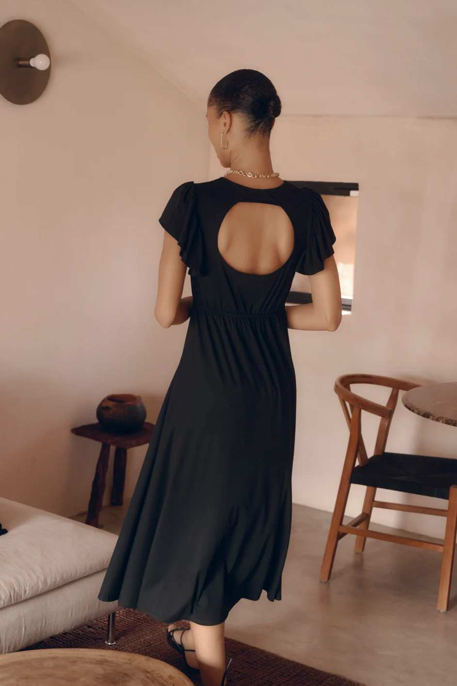 Virginia Jersey Dress - Black - Image 8
