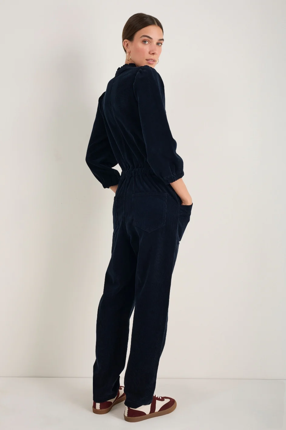 Zoe Pin Cord Jumpsuit - Midnight - Image 3